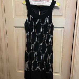 Black sequined mini dress